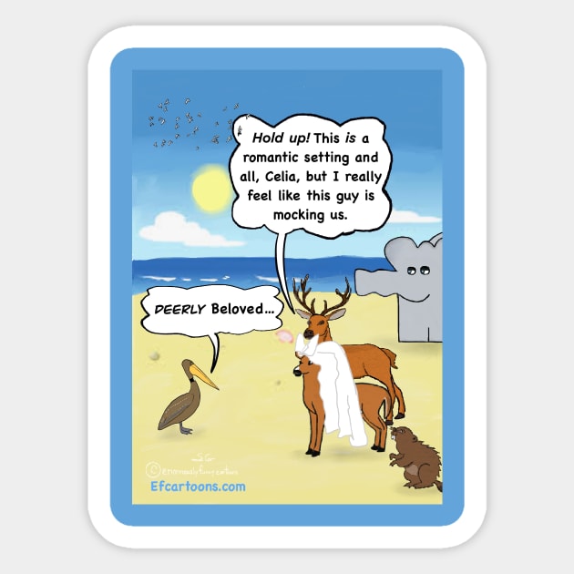 Deerly Beloved Sticker by Enormously Funny Cartoons